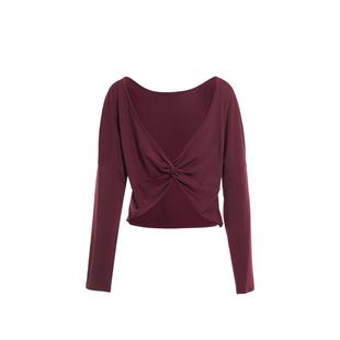 ubras运动罩衫吸湿速干长袖瑜伽服女四季宽松两穿美背健身上衣