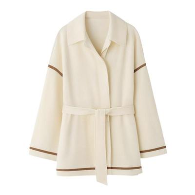 Du家定制6个月镶边双面羊绒大衣