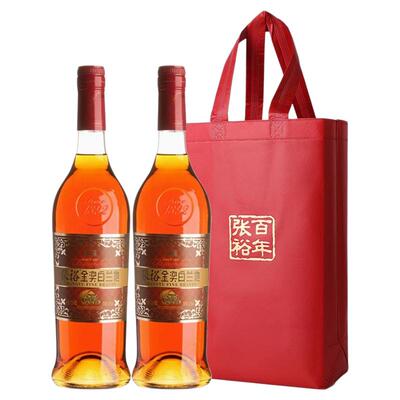 【张裕官方】张裕金奖白兰地700ml*2臻酿40度洋酒双支装旗舰店