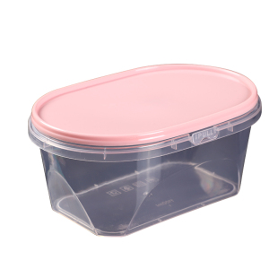 水果捞盒子一次性餐盒透明网红商用盒加厚椭圆锁扣鸡爪外卖打包盒