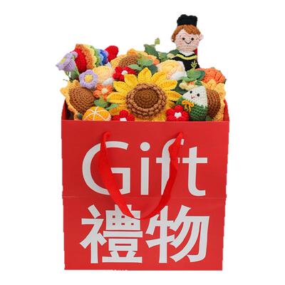 毕业季礼物金榜题名抱抱桶创意锦鲤向日葵毛线花束成品18岁成人礼
