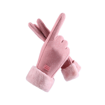 保暖显瘦】女士加绒保暖触屏手套
