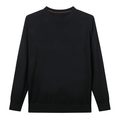 才子半高领纯羊毛针织衫男2025秋季新款打底内搭保暖轻奢黑色毛衣