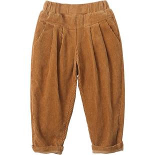 康衣儿内胆可拆卸儿童羽绒裤90白鸭绒灯芯绒女童羽绒长裤男宝宝服