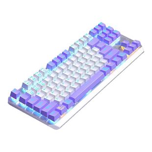 狼蛛F87键有线机械键盘F3087电竞游戏打瓦专用青茶红轴办公笔记本