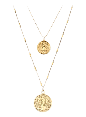 生命之树意大利幸运树18K金项链