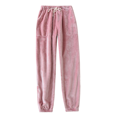 情侣睡裤家居裤秋冬季保暖珊瑚绒