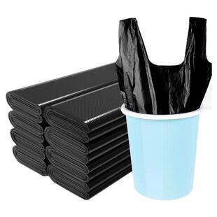 悦酋垃圾袋大号加厚手提式家用厨房办公室中号黑色背心加大塑料袋