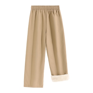 GV真维斯男士裤子冬加厚棉裤宽松加绒裤男东北保暖直筒裤男款厚C