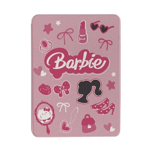 辣妹玫红芭比贴纸360度旋转iPad10保护套2024新款适用苹果iPad10.2寸mini6平板Air4/5保护壳pro女软9.7带笔槽