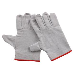 佳护帆布手套劳保焊工复合加厚搬运工作防护手套机械耐用电焊手套