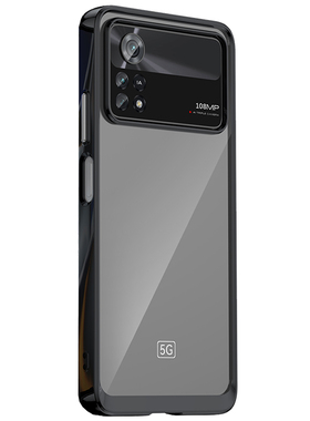 适用小米Poco X4 pro全包手机硬背软边壳 小米Poco X4电话GT亚克力TPU保护套