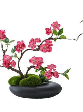 大圆桌中间转盘摆花办公室花束喜庆装饰花家居插花圆形桌花仿真