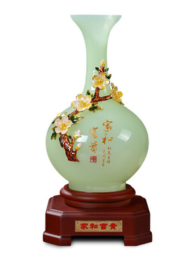 聚善缘花瓶一对客厅玄关乔迁礼物