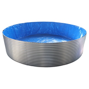 镀锌板帆布鱼池大容量蓄水池圆形加厚储水高密度养殖池带支架水池