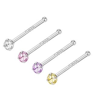 999纯银养耳洞钻石耳钉女耳骨钉耳棒防堵针小耳环耳蜗钉爆款耳饰