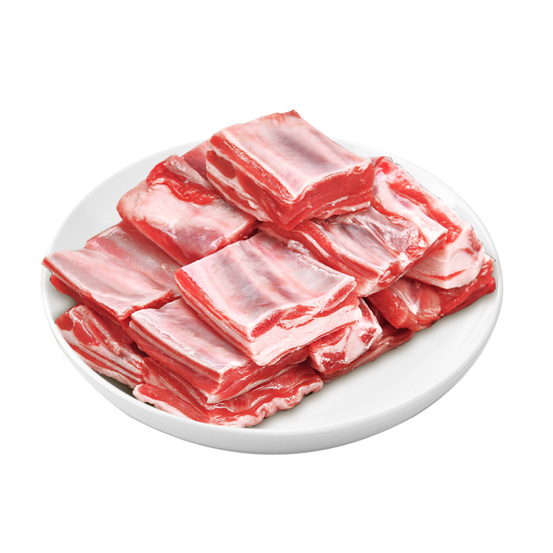 宁夏滩羊新鲜羊肉羔羊肋排小排寸排原切羊排块烧烤手抓羊肉条排