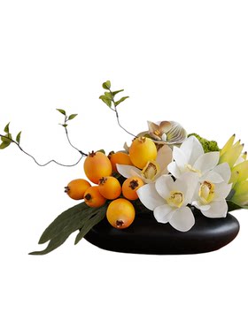 高端设计款客厅餐桌插花花艺