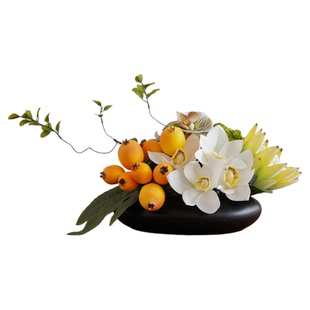 高端设计款客厅餐桌插花花艺仿真花轻奢高端假花摆设装饰摆件新年
