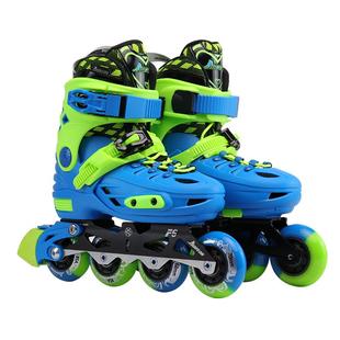 金峰 F6 轮滑鞋儿童3-12岁专业品牌男女童初学套装溜冰鞋平花鞋