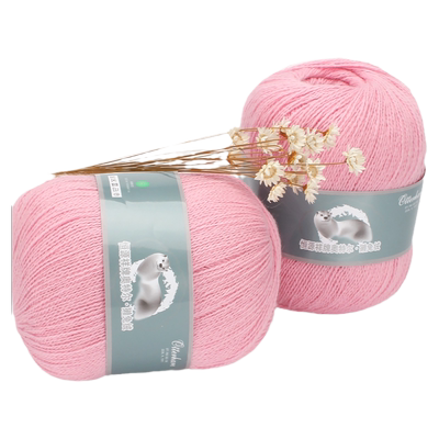 恒源祥毛线獭兔手工编织纯色