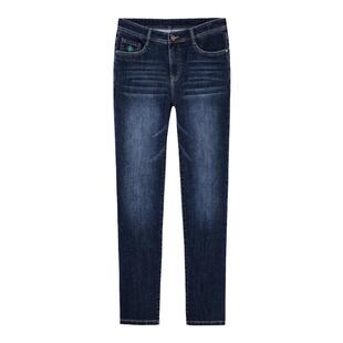 【固色水洗】与狼共舞牛仔裤男士2024春秋新款休闲通勤直筒长裤子