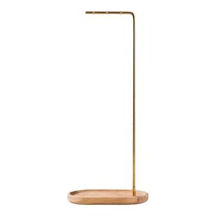 梅林笔庄黄铜笔挂毛笔挂架架新中式多功能实木铜针架子古风创意办公室桌面简约收纳置物架挂架文房四宝摆件