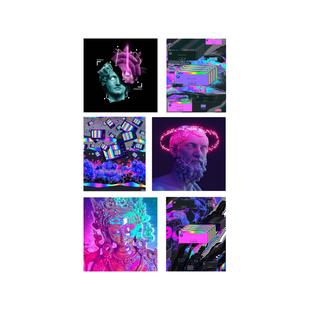 TLP套贴 蒸汽波Vaporwave流行文化符号蒸汽幻想机械赛博朋克贴纸