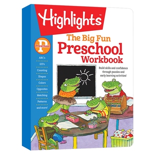 儿童英语启蒙学前教育活动游戏书 英文原版 Highlights The Big Fun Preschool Workbook 亲子教育 趣味活动手册 英文版进口书籍
