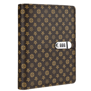 加厚密码锁皮面证件收纳包宝宝出生证家庭卡包册疫苗户口本带锁收纳包活页a4收纳册票据档案册房本保护活页册