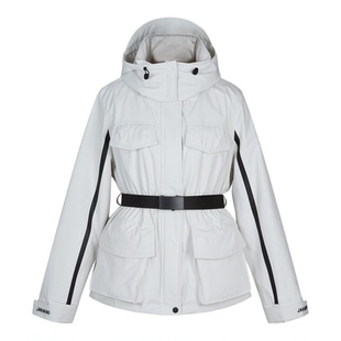 简爱诺米白色90白鹅绒短款休闲连帽可拆卸羽绒服冬新款J2560156YR