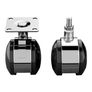 1.5寸平底家具万向轮塑料丝牙轱辘脚轮茶几轮沙发轮子床头柜滑轮