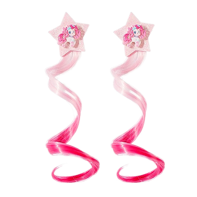 儿童小马宝莉渐变假发辫子编发夹