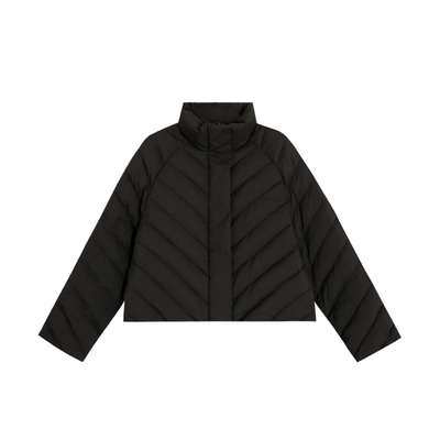 极简轻薄短款立领羽绒服