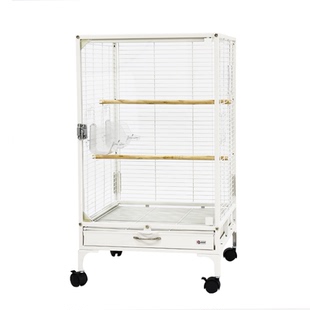 达洋直营 大号透明玻璃鹦鹉笼双层小宠笼玄凤蜜袋鼯松鼠笼子A10XB