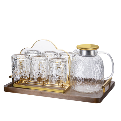 玻璃水杯家用套装待客水具轻奢精致高级感喝水杯子泡绿茶杯花茶杯