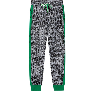 BM时尚欧货爆款裤子男高级感设计感回纹满花潮流百搭帅气休闲卫裤