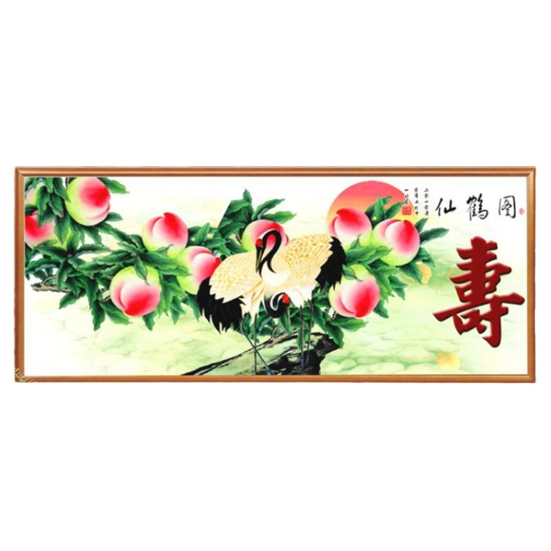 十字绣仙鹤图客厅祝寿图送老人
