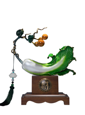 白菜铜摆件福禄百财高档轻奢