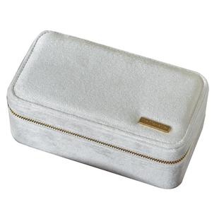 首饰盒2025新款高级毛绒布收纳盒高档便携轻奢丝绒包珠宝手饰品盒