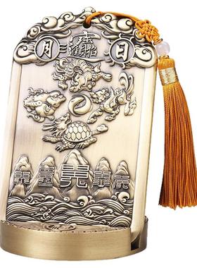 生意兴隆赵公明令牌摆件黄铜招财