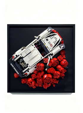 立体装饰画保时捷911积木车花客厅沙发背景墙轻奢墙面挂画艺术品