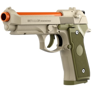 伯莱塔M9A3手枪机械连发反吹92f无需手拉儿童玩具枪空仓挂机手枪