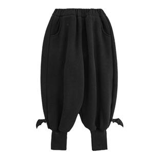 幼悠童装男童裤子2025新款立体翅膀束脚防风休闲裤加绒保暖长裤潮