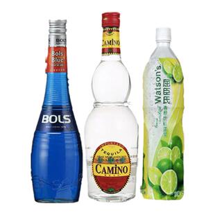进口洋酒 蓝色玛格丽特鸡尾酒套餐懒虫龙舌兰酒波士蓝橙力娇酒