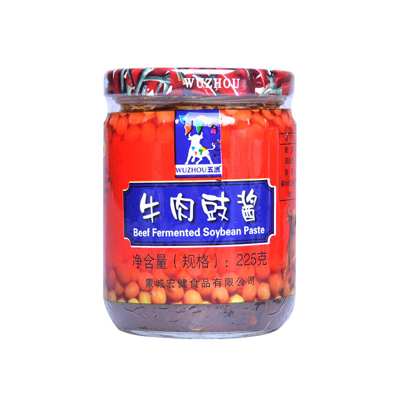 五洲牛肉豆豉酱225g安徽蒙城特产炸酱拌饭调味拌面黄豆酱手工自制