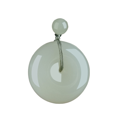 玉友和田玉晴水平安扣吊坠附证书