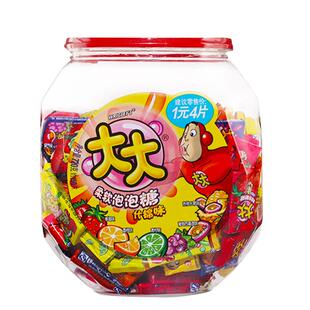 大大泡泡糖真知棒什锦水果味桶装糖果经典怀旧童年零食官方旗舰店