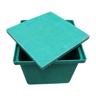 SMC新复合树脂弱电井盖手孔穿线井一体式成品方形窨井盖板电力井