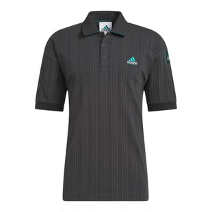 Adidas/阿迪达斯正品达斯高尔夫polo男黑色宽松短袖JW9874